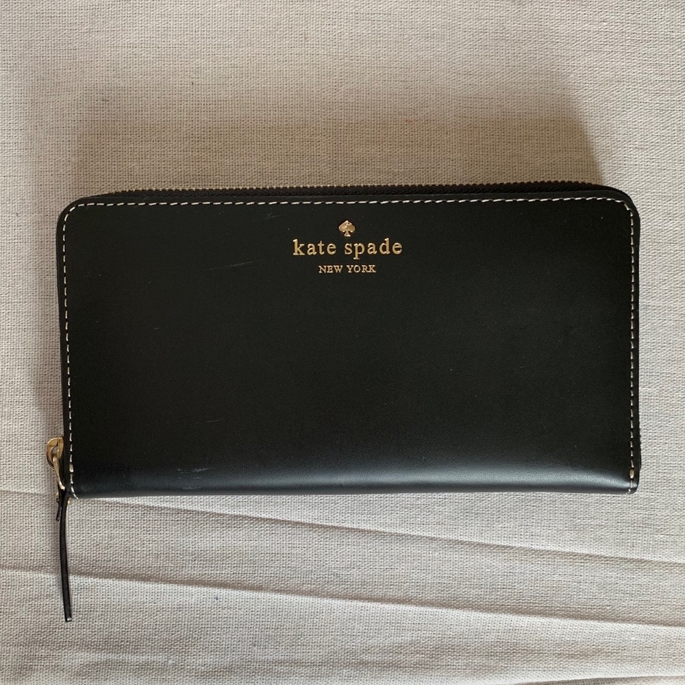 Kate Spade Continental Black Leather Wallet